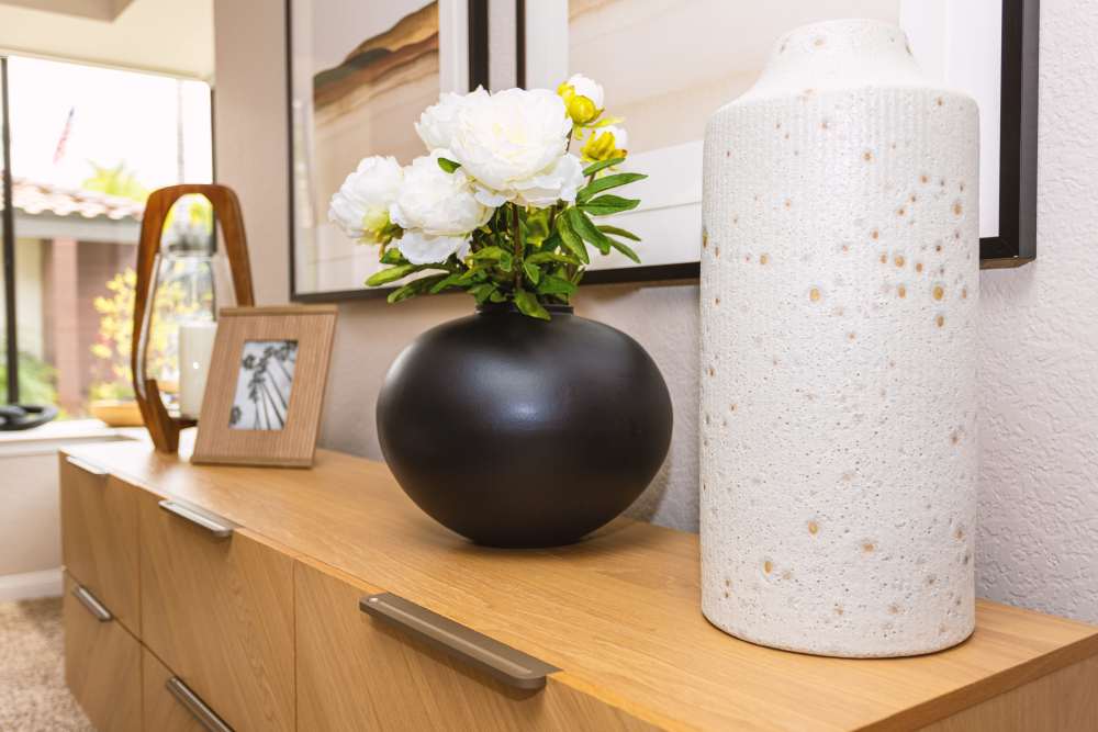 Modern decor in an apartment home at Sofi at Wood Ranch in Simi Valley, California