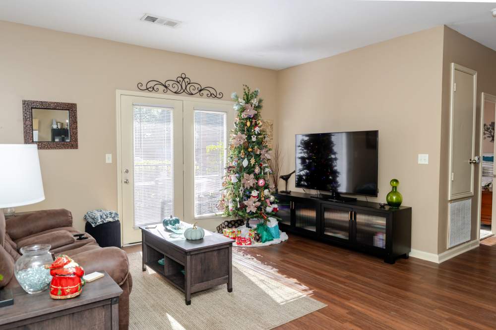 Well-lit living room at Annandale Park in Robertsdale, Alabama