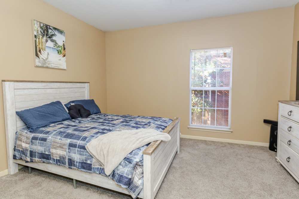 Bedroom with a window at Annandale Park in Robertsdale, Alabama