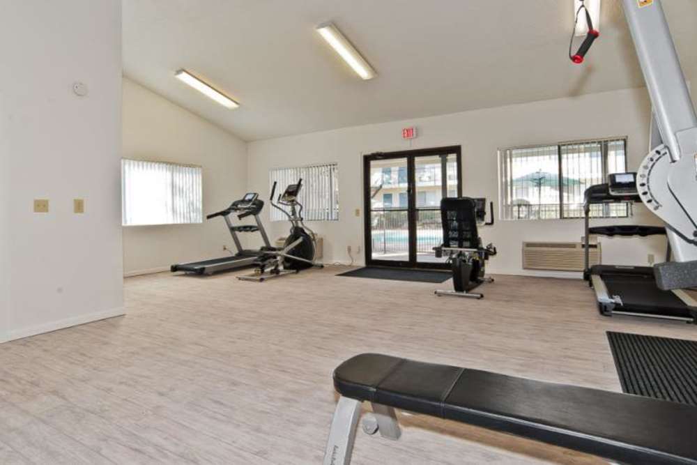 Fitness center at Acacia in Haltom City, Texas