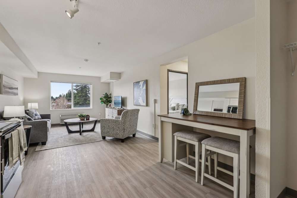 Cozy studio, 1 & 2 bedroom apartments at Woodland Flats in Gresham, Oregon