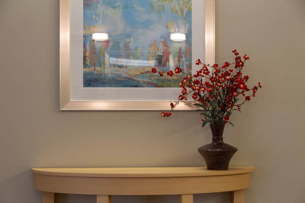 Vase and painting at Mt. Pleasant Apartments in Somerville, Massachusetts