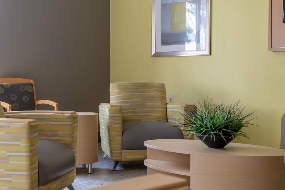 Living area at Mt. Pleasant Apartments in Somerville, Massachusetts