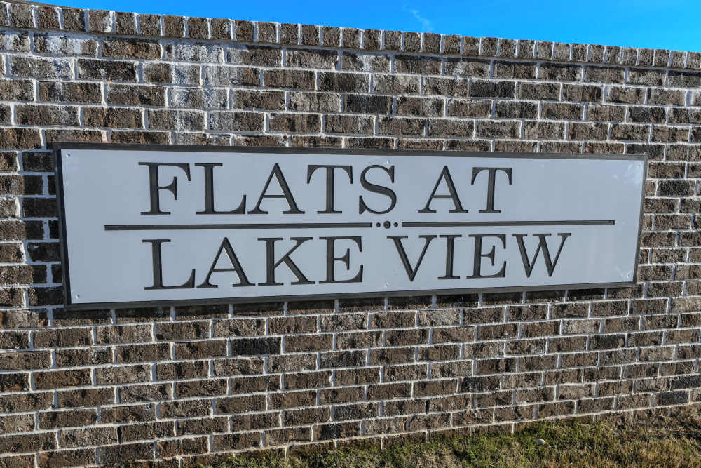 Sign board at Flats At Lake View in Warner Robins, Georgia
