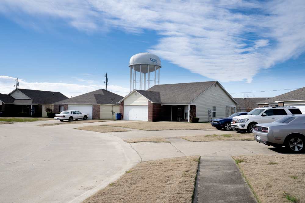 View of a water tower at Arrington Estates of West Memphis in West Memphis, Arkansas