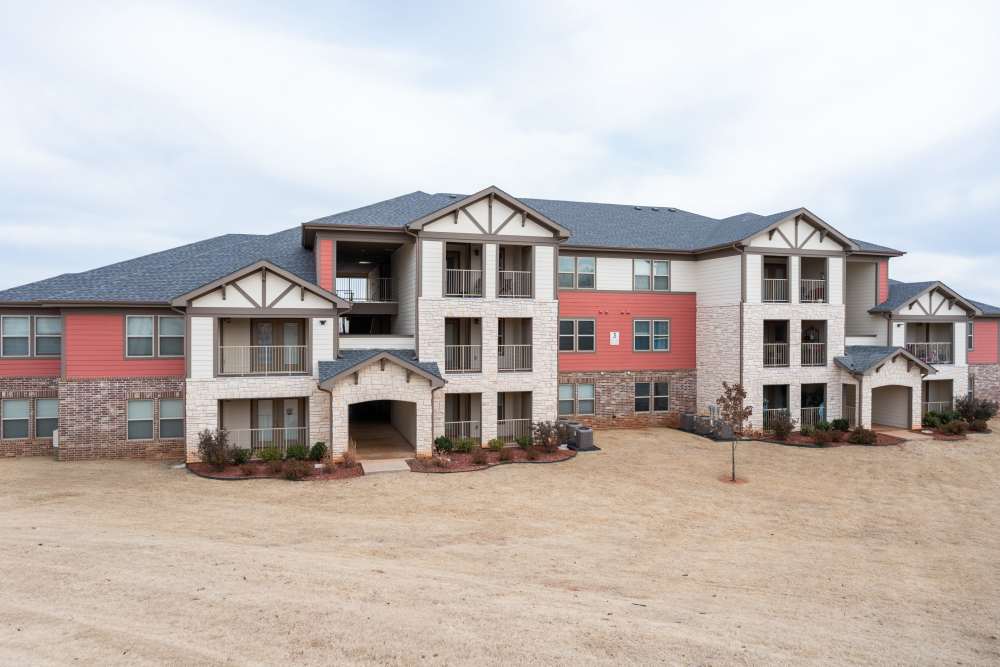Community exterior view long shot at Estates At Rockwell in Oklahoma City, Oklahoma