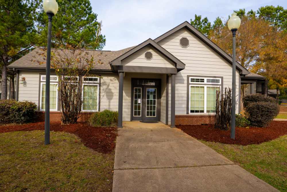 House entry pathway at Hampton Village in Palestine, Texas