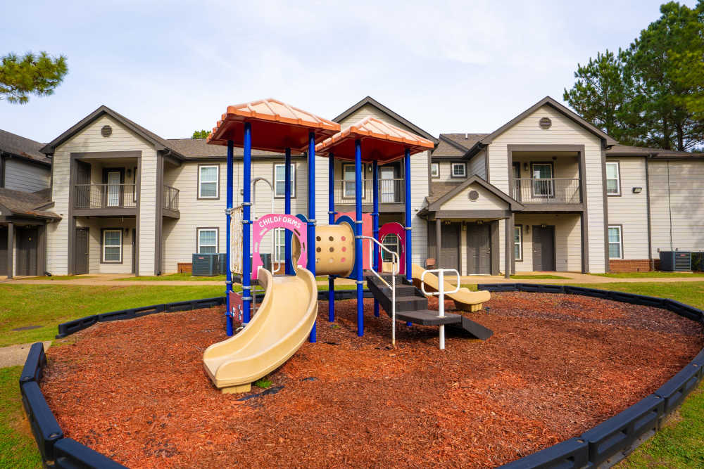 Kids sliding's at Hampton Village in Palestine, Texas