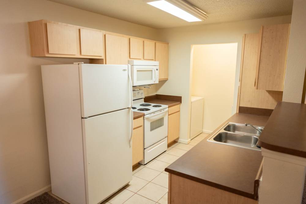 Bright kitchen at Elizabeth Place in El Reno, Oklahoma