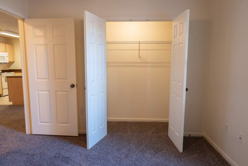 Bedroom with closet at Elizabeth Place in El Reno, Oklahoma