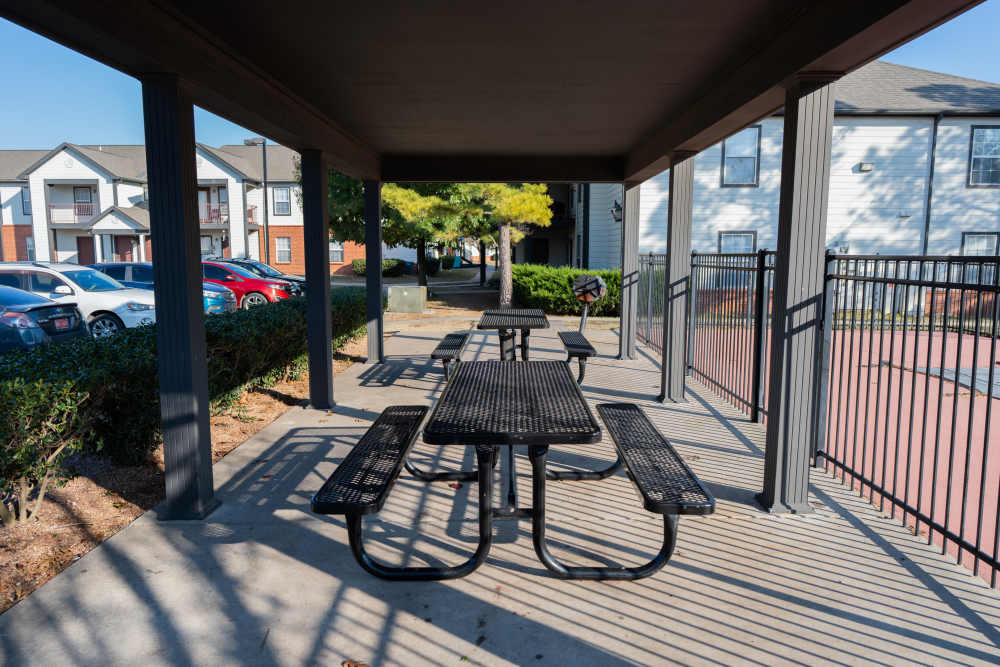 Seating for parking at Elizabeth Place in El Reno, Oklahoma