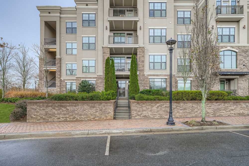 Inviting and elegant exterior 2370 Main at Sugarloaf in Duluth, Georgia