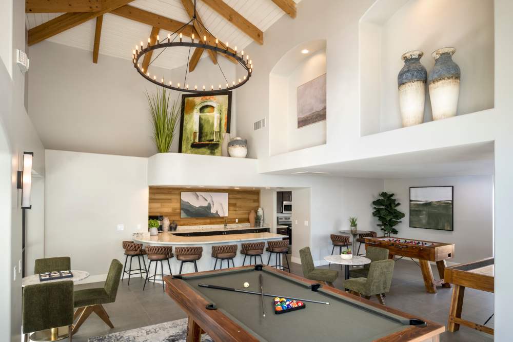 Clubhouse lobby at San Antigua in McCormick Ranch in Scottsdale, Arizona