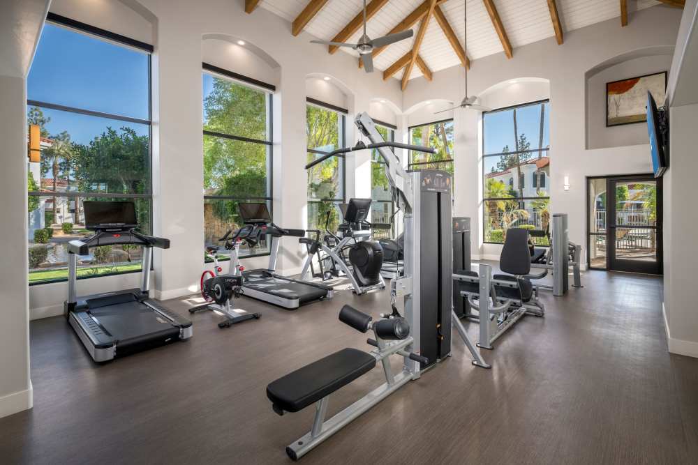 Fitness center at San Antigua in McCormick Ranch in Scottsdale, Arizona