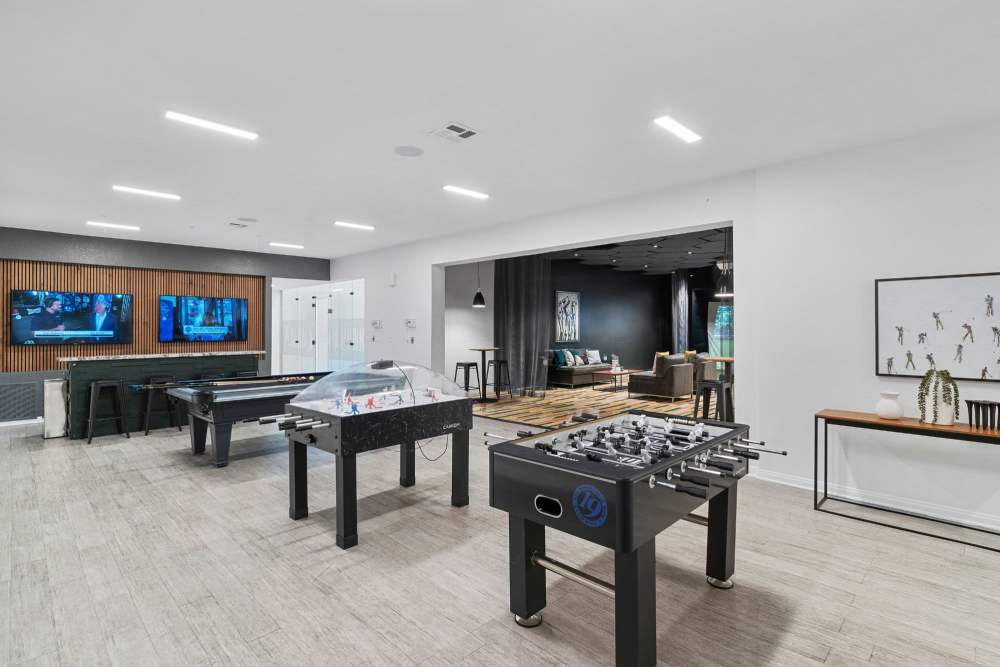 Entertainment room with arcade games at Fairways on Green Valley in Henderson, Nevada