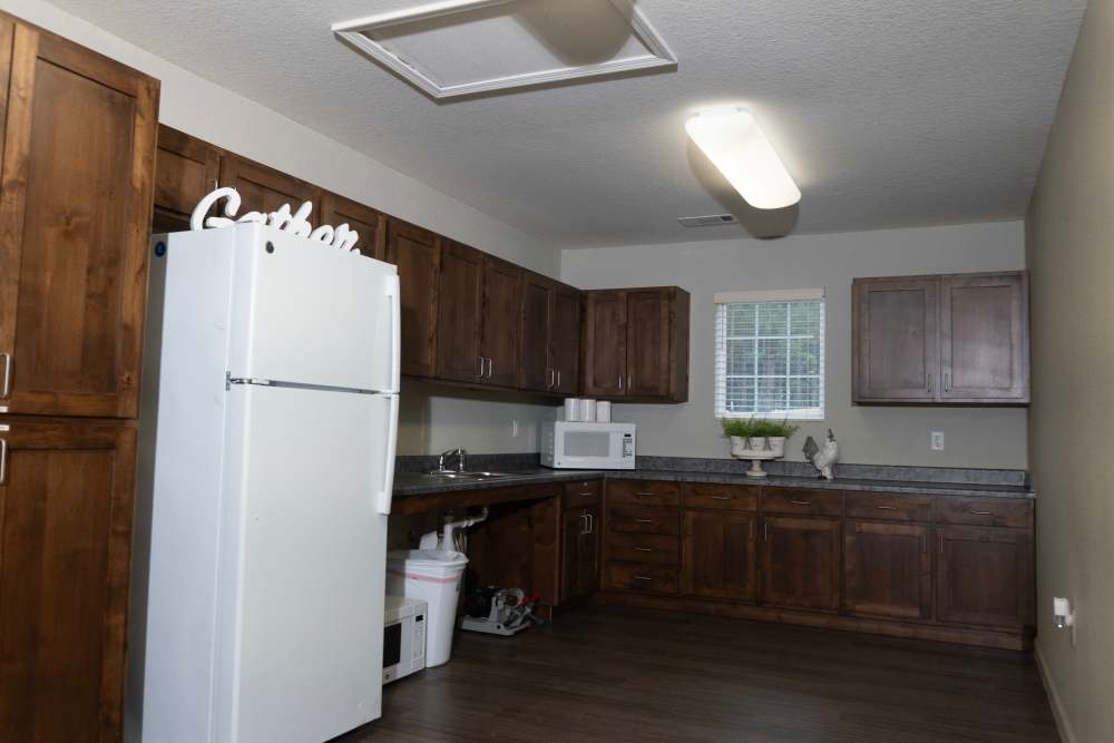 Clubhouse with kitchen at Hardin Terrace in Jefferson, Georgia