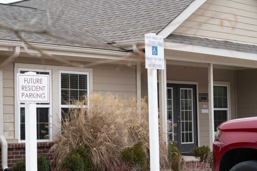 Vehicles parked in the community at Hardin Terrace in Jefferson, Georgia