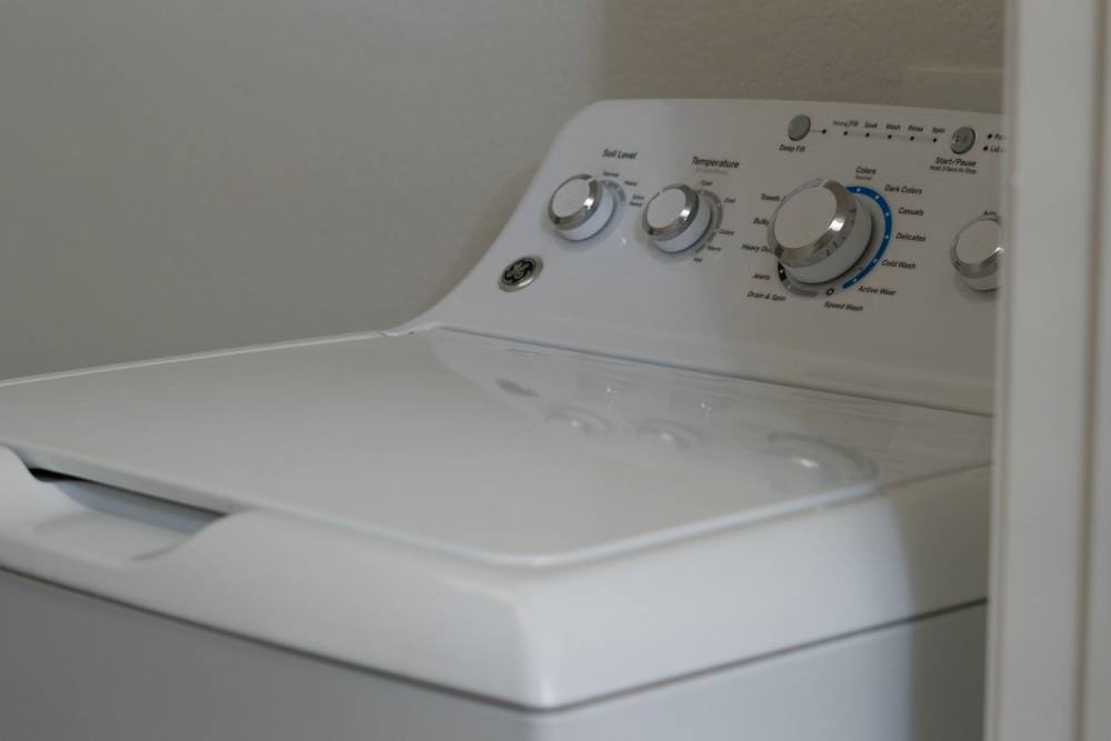In-home washer and dryer at Hardin Terrace in Jefferson, Georgia
