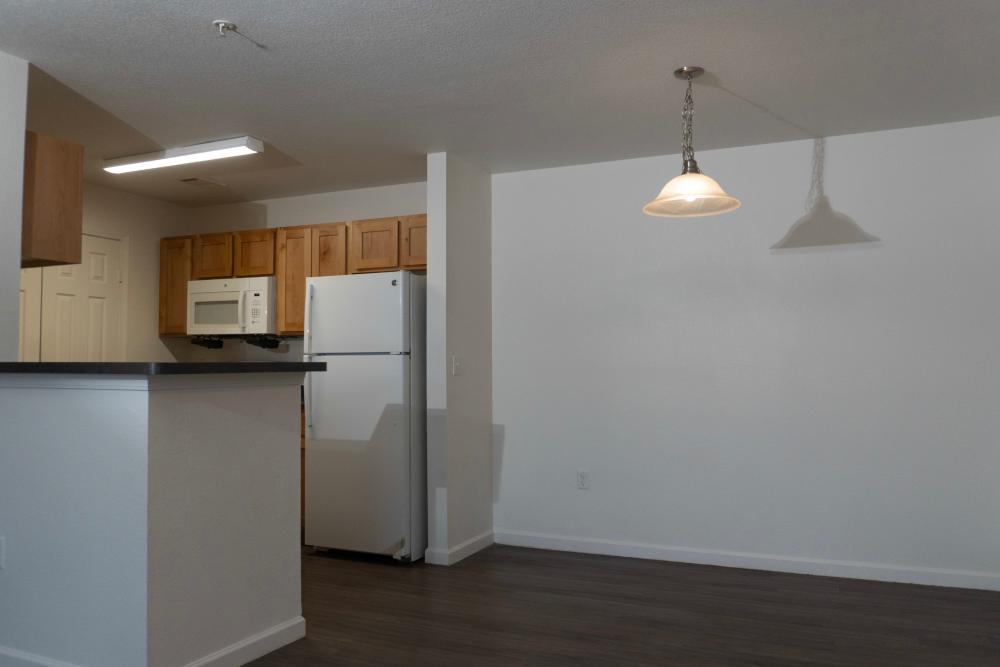 Kitchen with dining area at Hardin Terrace in Jefferson, Georgia