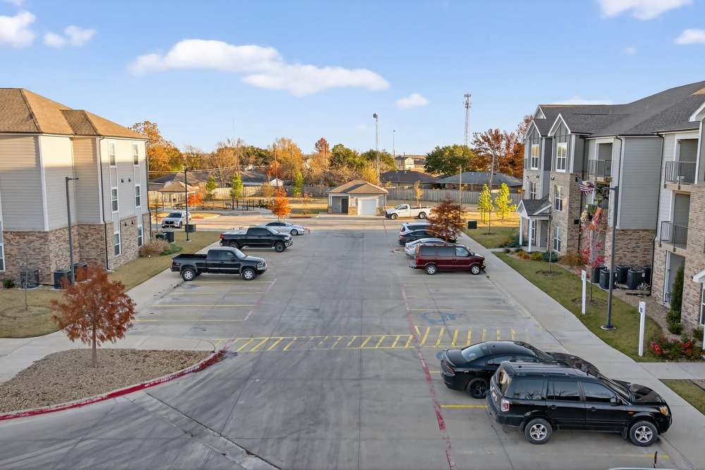 Apartment car parking five at Juniper Pointe in Kaufman, Texas