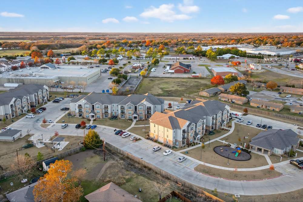 Community ariel view three at Juniper Pointe in Kaufman, Texas