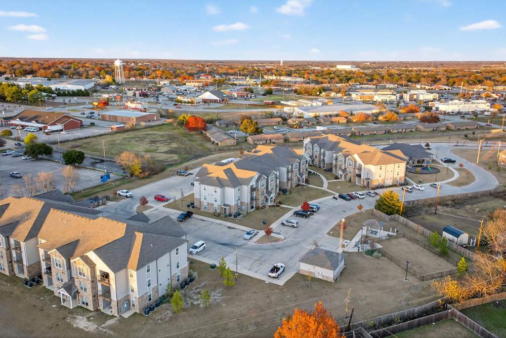 Community ariel view two at Juniper Pointe in Kaufman, Texas