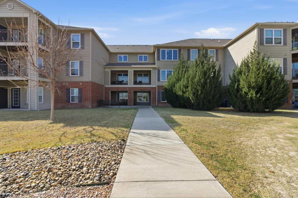 Exterior of the building with lots of walking path at Kirby Park in San Angelo, Texas