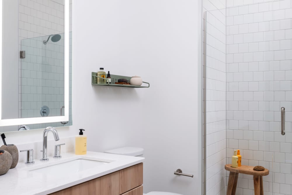Bathroom at St. Albans Lofts in Raleigh, North Carolina