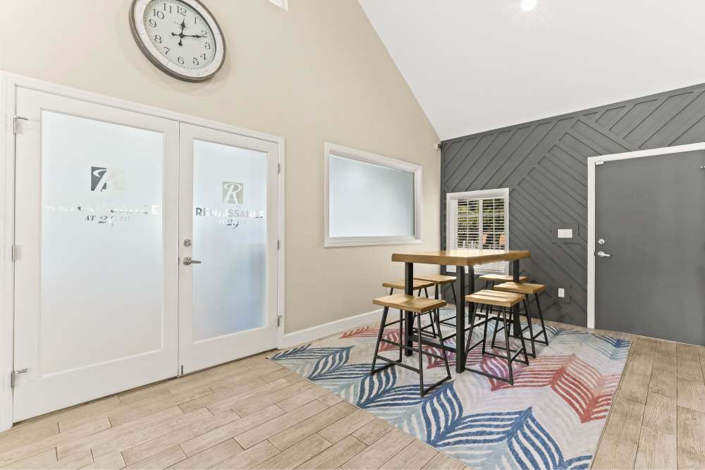 Clubhouse seating at Renaissance at 29th Apartments in Vancouver, Washington