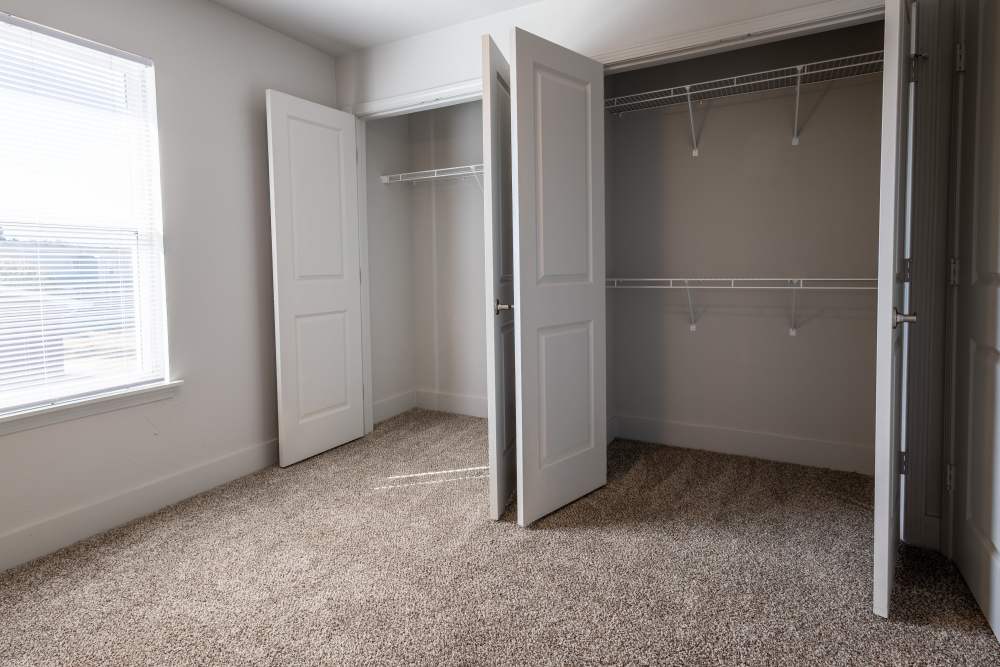 Unfurnished bedroom with closet at North Grand Villas in Amarillo,Texas