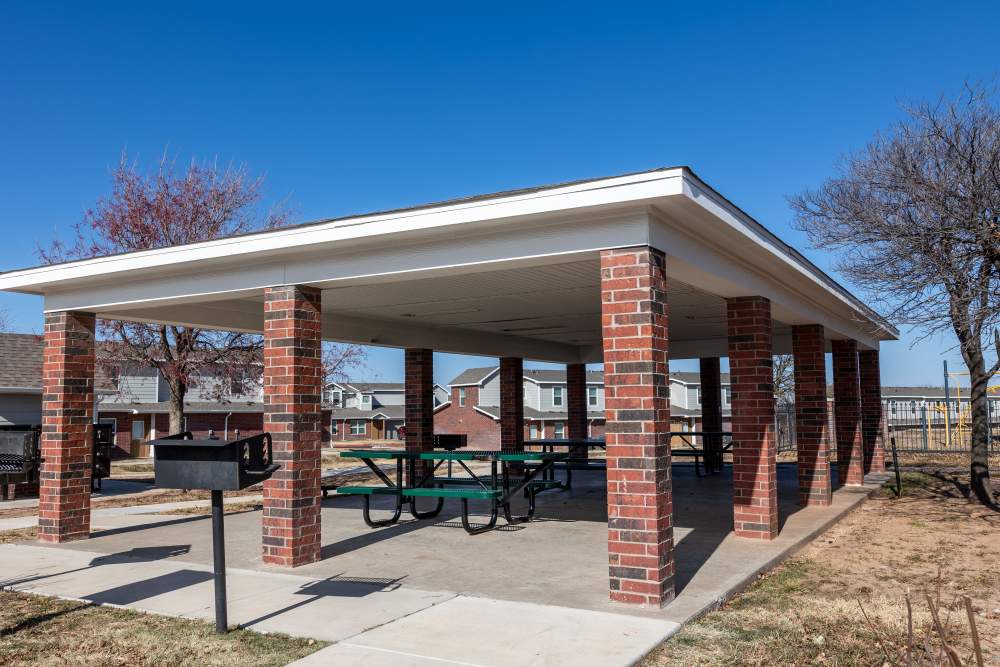 Outdoor patio at North Grand Villas in Amarillo,Texas