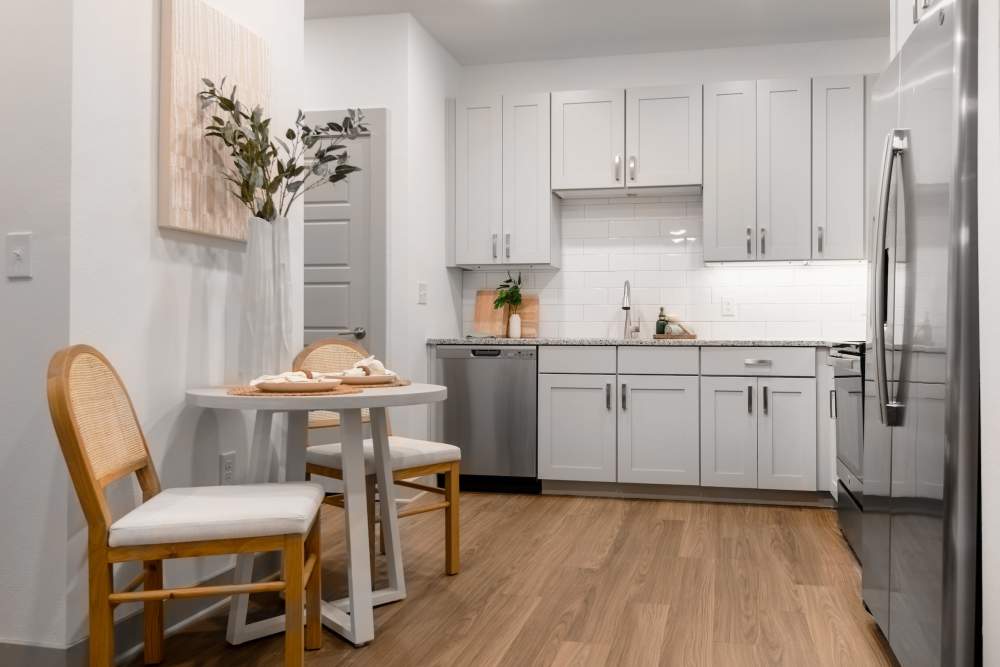 kitchen with dining set