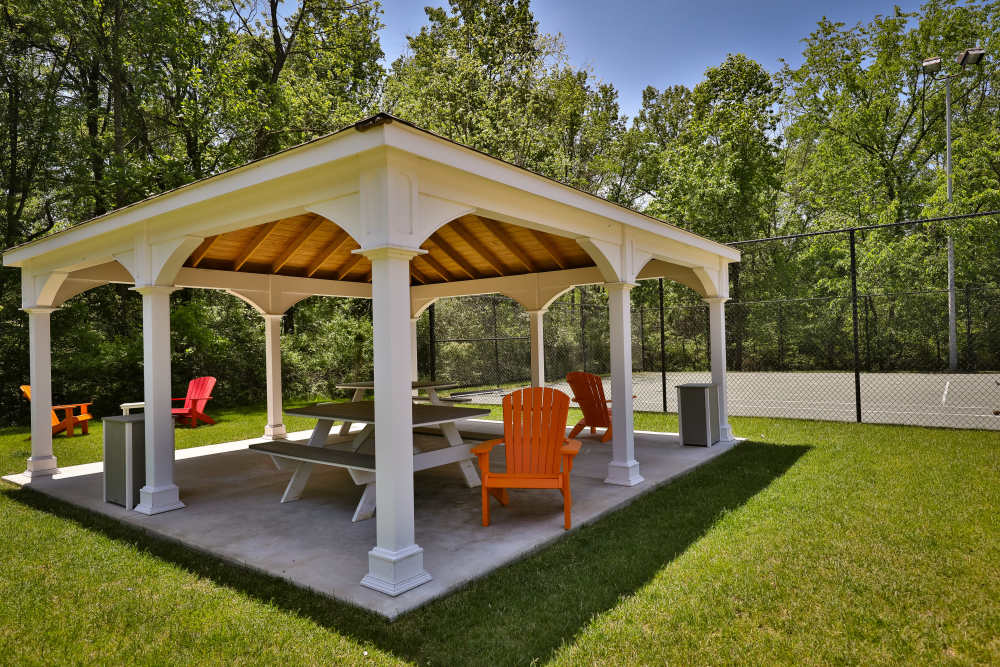 Patio at The Woods at Ambler, an Eagle Rock Community in Ambler. PA
