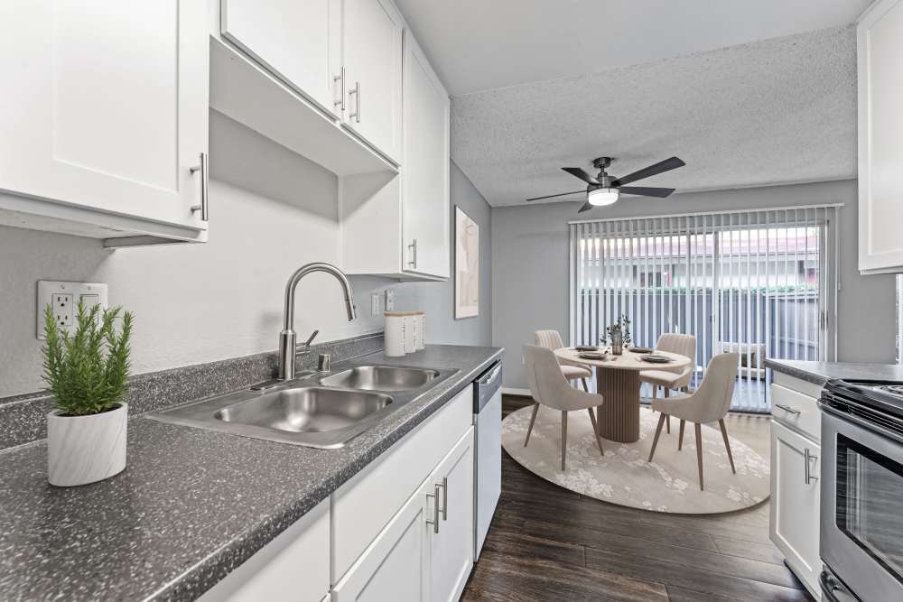 Fully equipped kitchen at Shadow Ridge Apartments in Oceanside, California