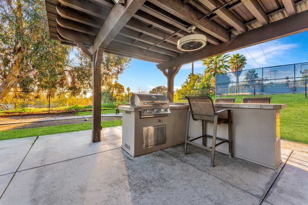 Grilling station at Shadow Ridge Apartments in Oceanside, California