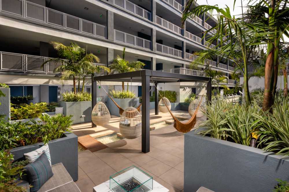 Community gazebo at Haven Apartments in Los Angeles, California