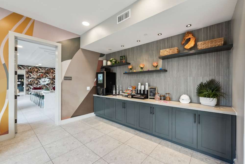 Coffee bar at Mosby Barclay West in Wilmington, North Carolina
