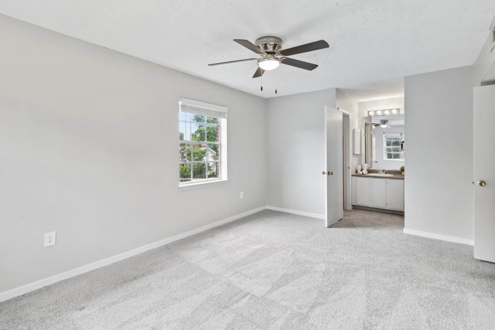 Bedroom with a ceiling fan at River Oaks in Vicksburg, Mississippi