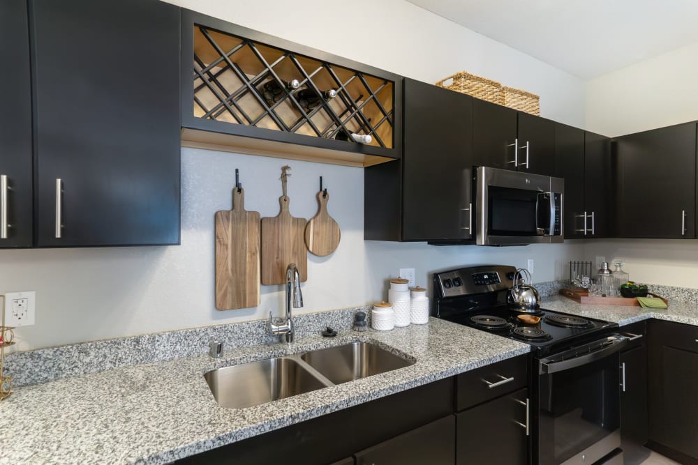Stainless steel appliances kitchen at Wrenfield at Pleasant View in Madison, Wisconsin