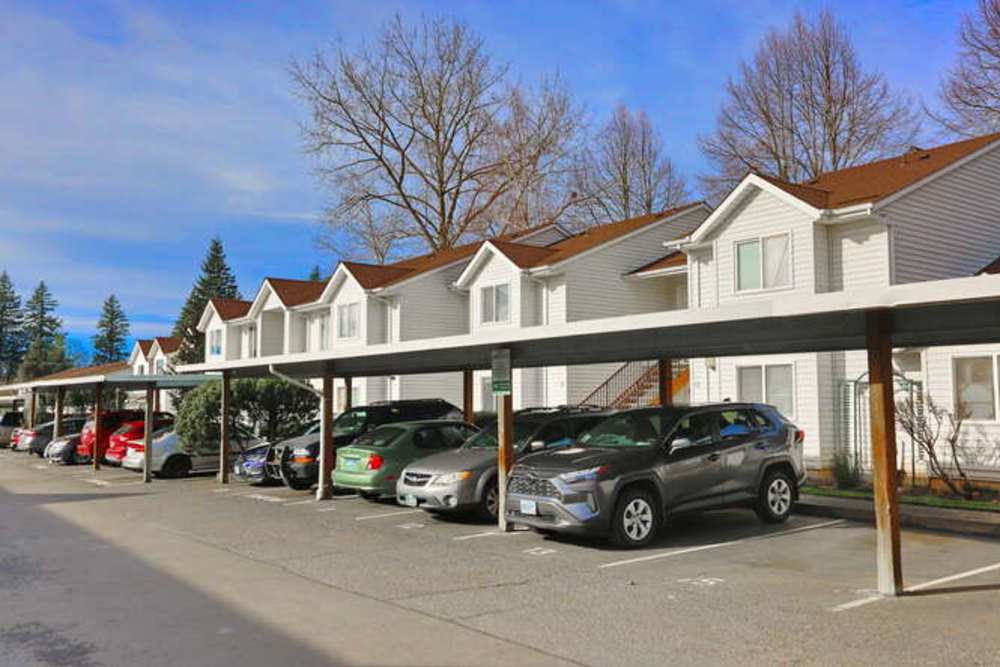 Reserved carports at Cleveland Station in Gresham, Oregon