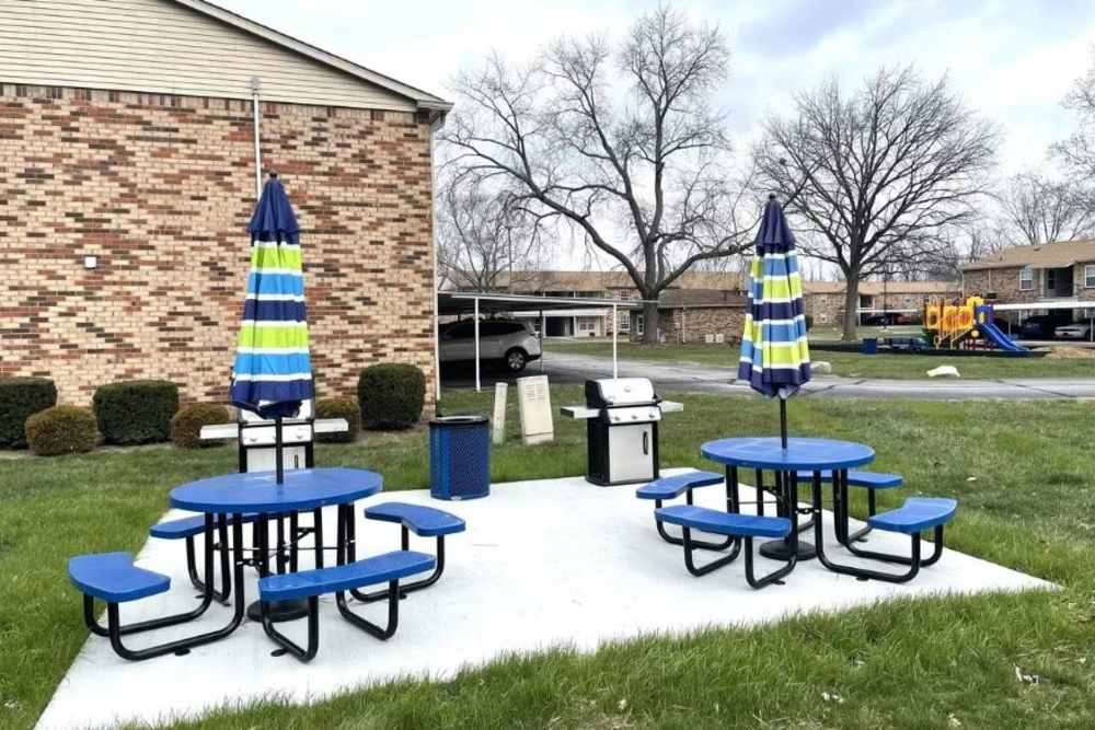 Outdoor picnic area at The Sycamores in Indianapolis, Indiana 