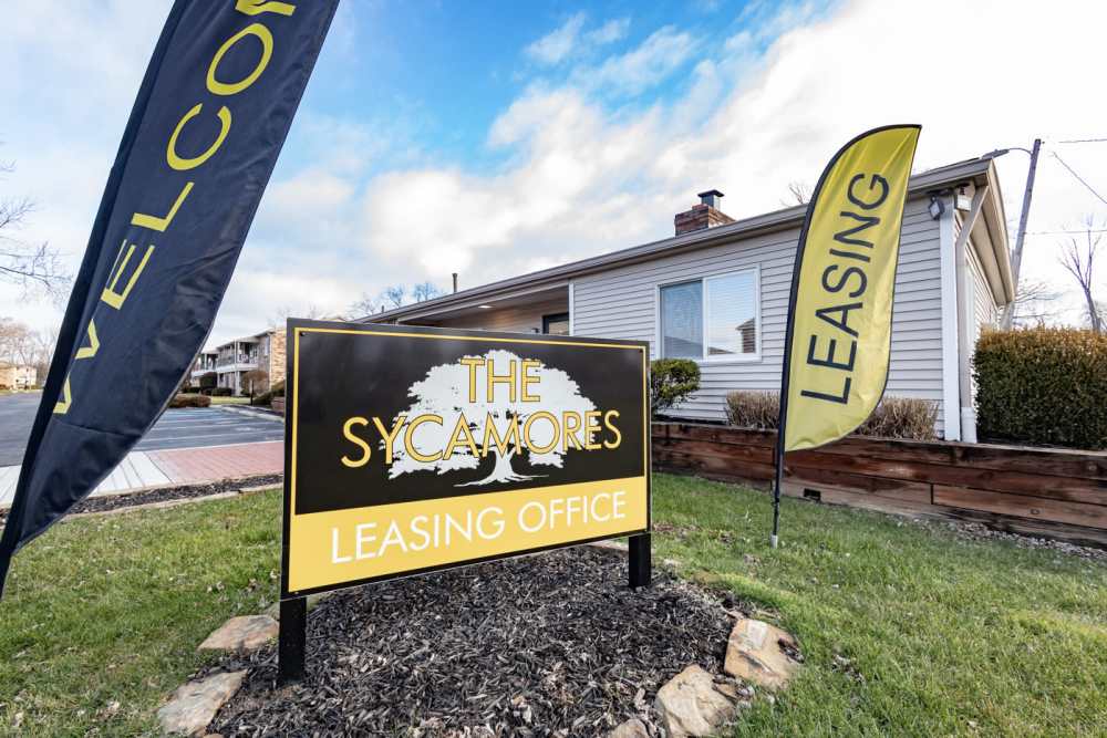 Signboard at The Sycamores in Indianapolis, Indiana 