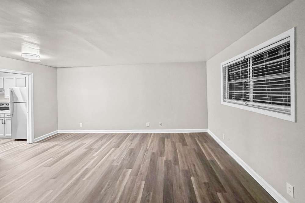 Unfurnished living room at Pine Ridge at Reynolda in Winston-Salem, North Carolina