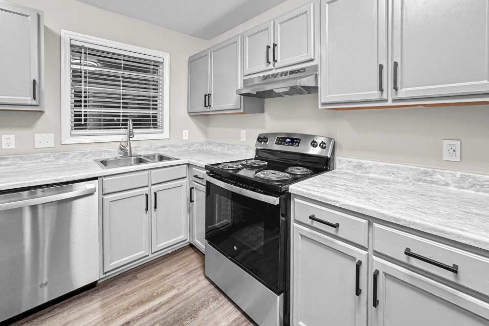 Cozy kitchen at Pine Ridge at Reynolda in Winston-Salem, North Carolina