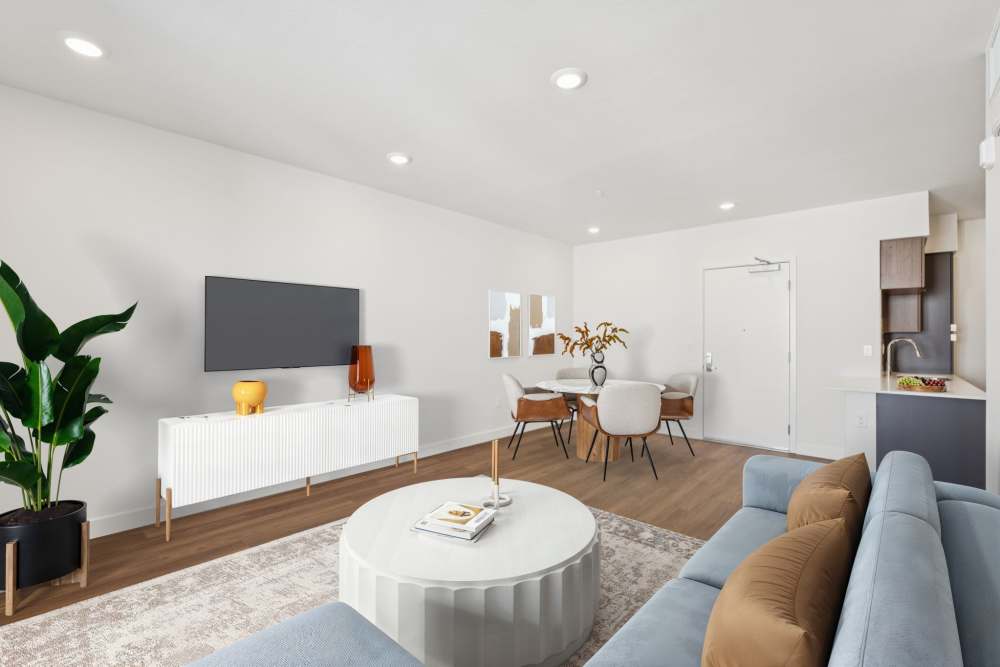 Large living room at Crescent Apartments in Roseville, California