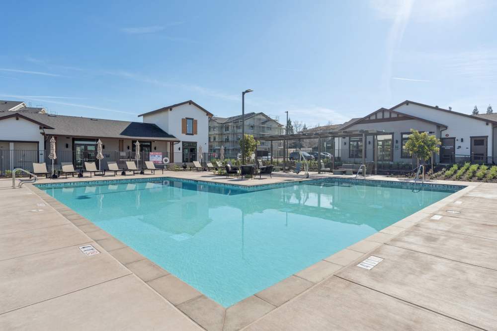 Pool at Crescent Apartments in Roseville, California