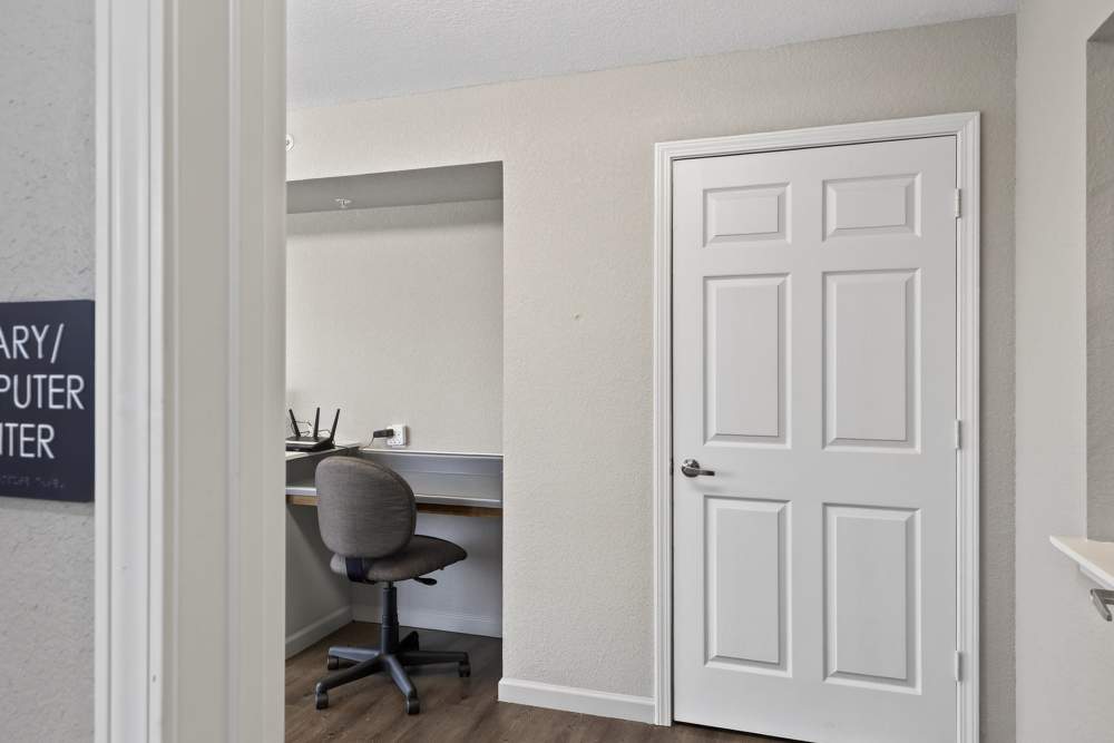 Entrance for the business center at Hill Court Villas in Granbury,Texas