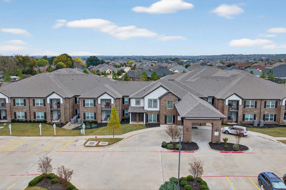 Aerial view of the property at Hill Court Villas in Granbury,Texas