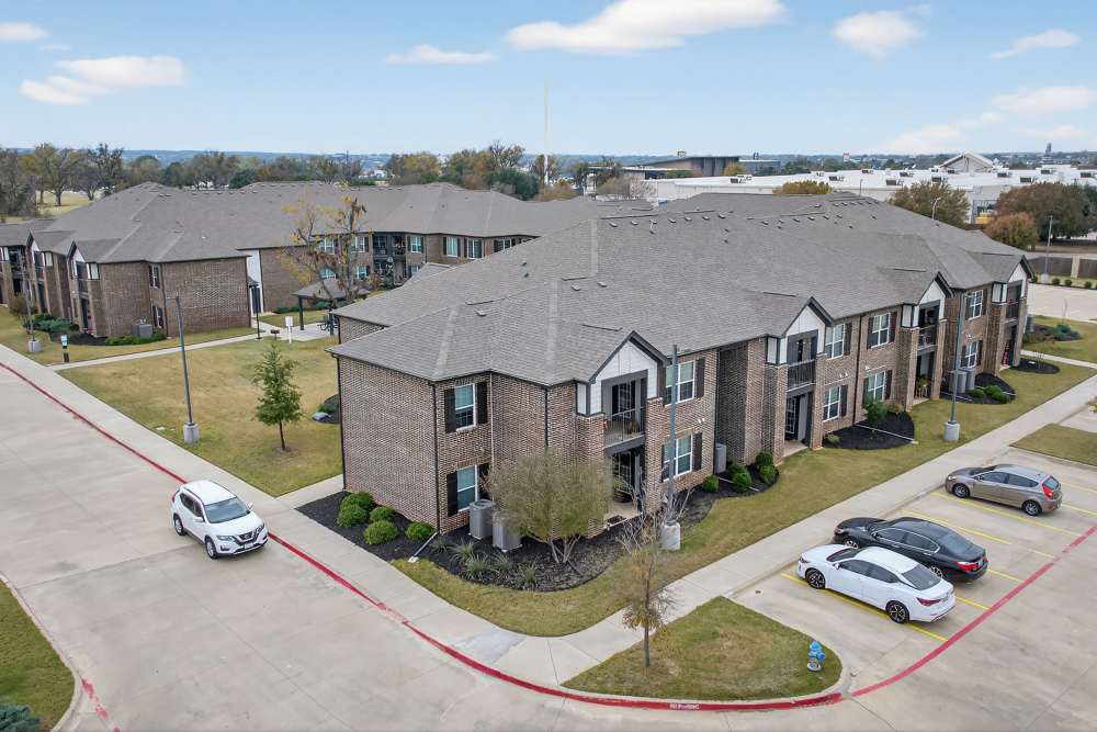Aerial view of the property at Hill Court Villas in Granbury,Texas