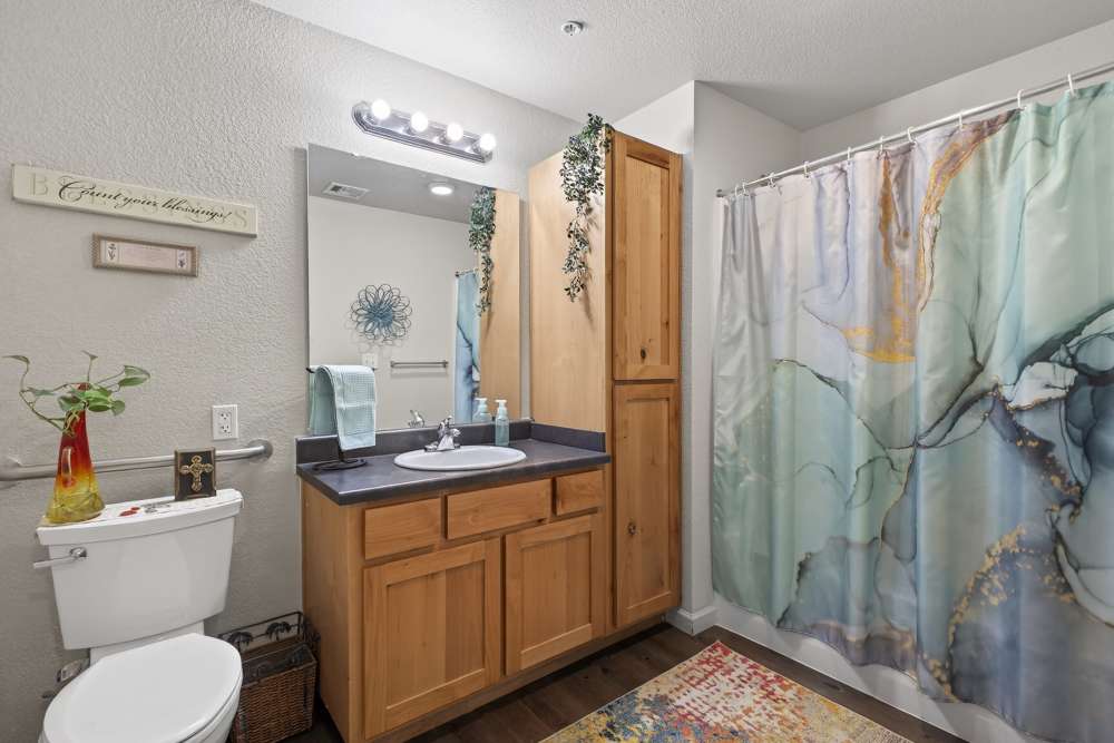 Bathroom at Hill Court Villas in Granbury,Texas